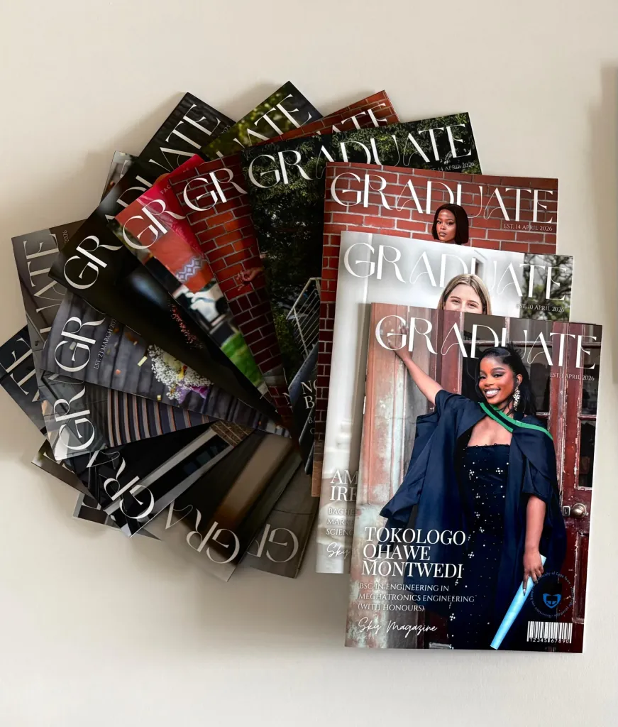 A fan of graduation magazines made for Tologogo, a BSc Engineering graduate
